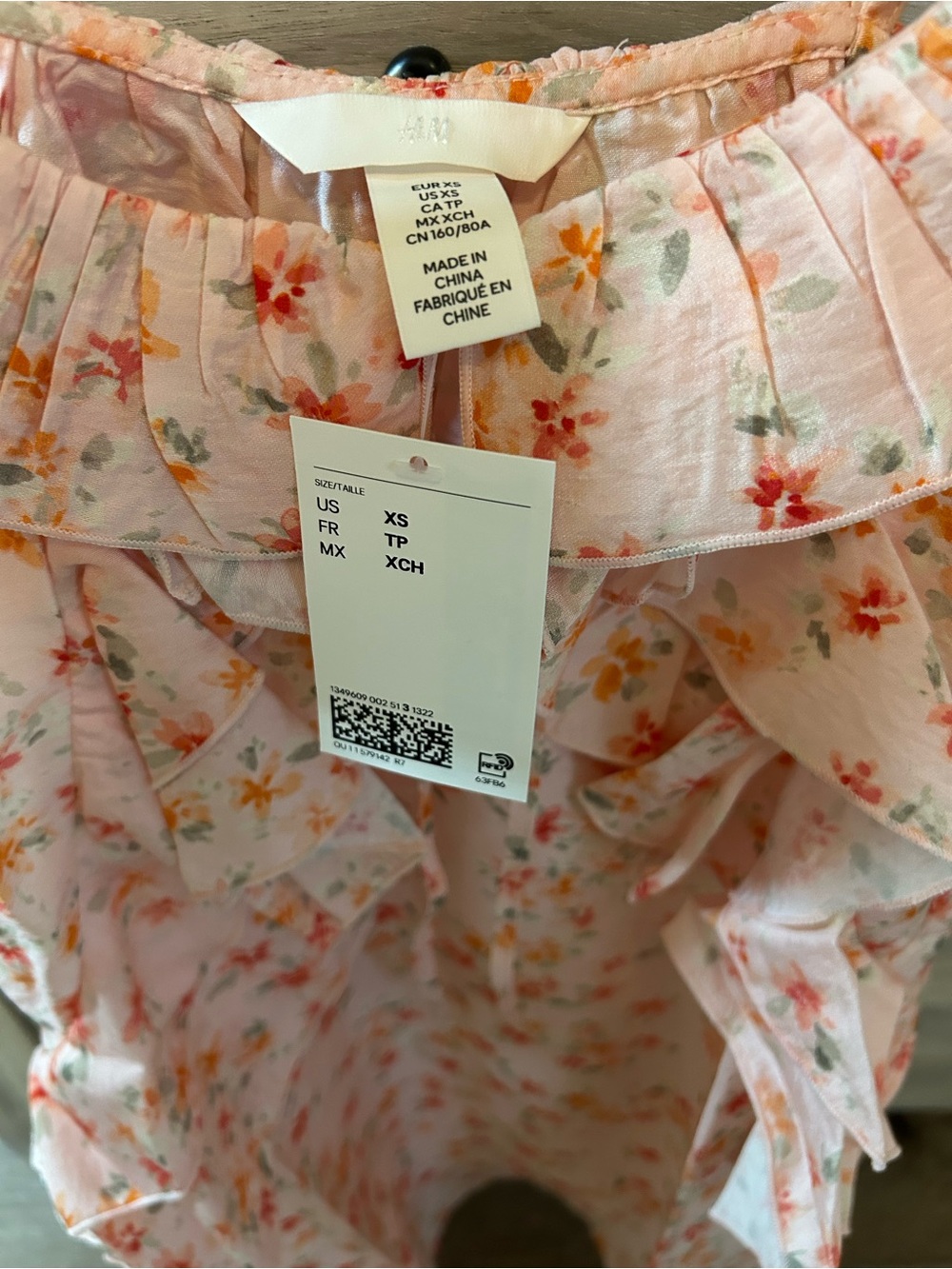 H&M Pink Floral Ruffle Mini Dress - Picture 3 of 3